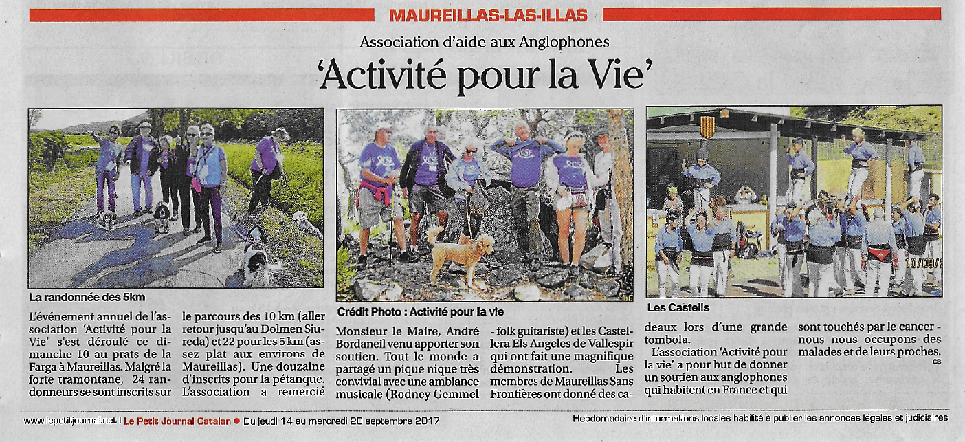 The Maureillas Activity for Life walk, as reported in Le Petit Journal